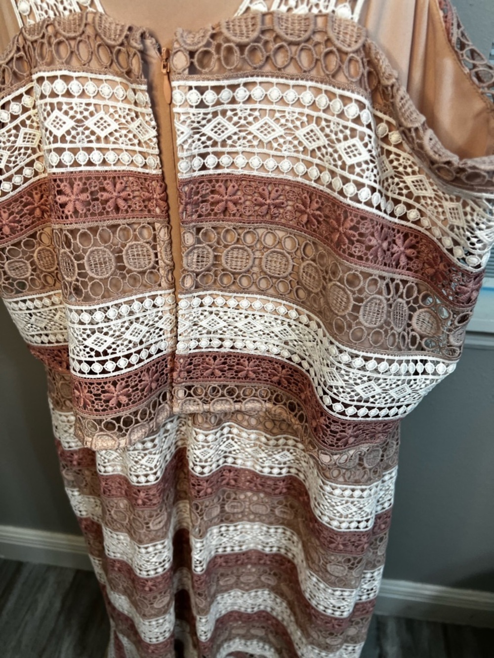 Shoshanna Kiaora Dunham Fit Flare
Eyelet Lace Pink Stripe Dress Sz 6 - Picture 16 of 16